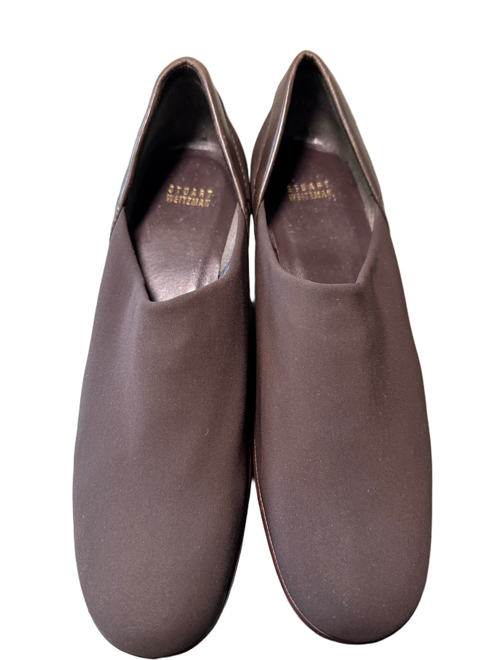 Stuart Weitzman Walker Chocolate Brown Wedge Slip-On Loafers Size 9.5 NWOT - Picture 4 of 5